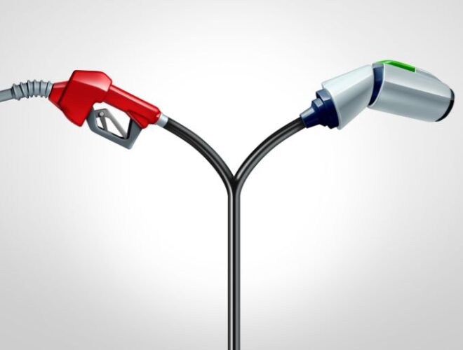 A combustion pump and electric vehicle charger