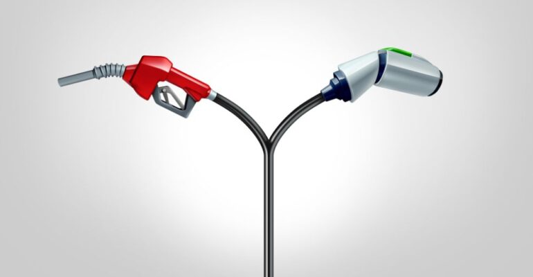 A combustion pump and electric vehicle charger